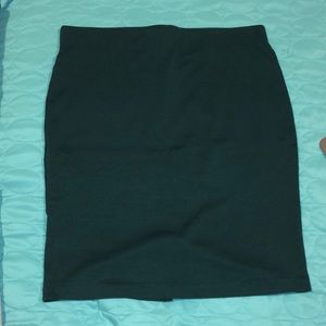 Green pencil skirt!